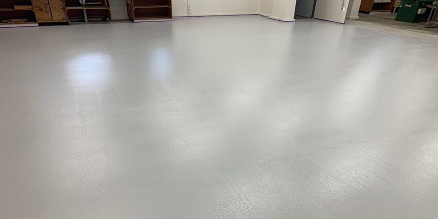 This image shows a commercial floor with an epoxy floor.