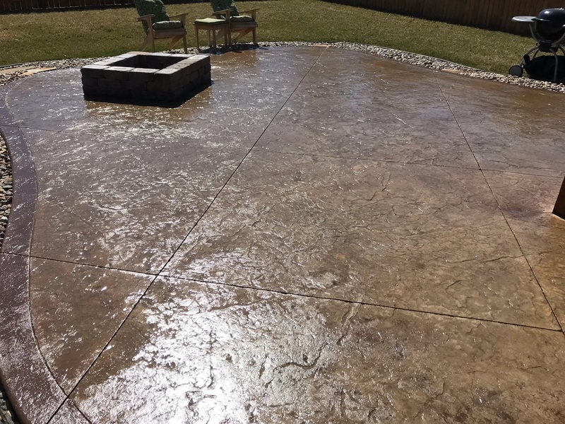 This image shows a patio floor.