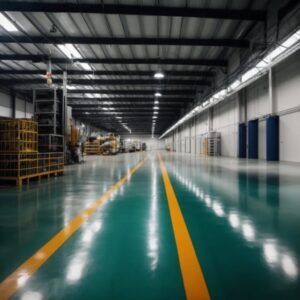 2_warehouse-epoxy-flooring This image shows a living room with an epoxy floor.